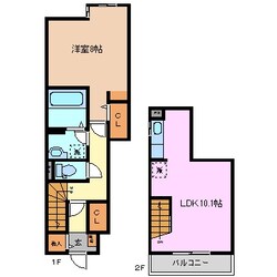 富田駅 徒歩17分 1階の物件間取画像